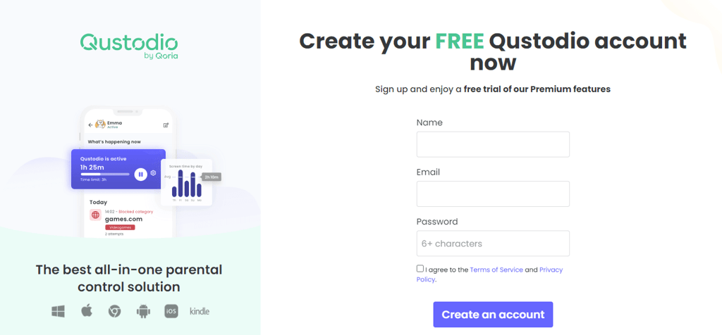 qustodio create account