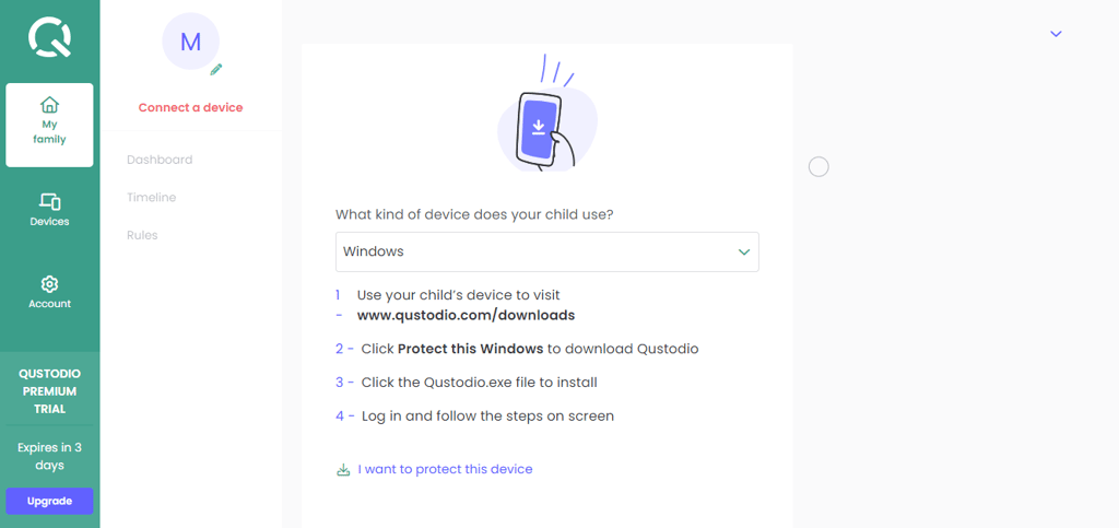qustodio protect device