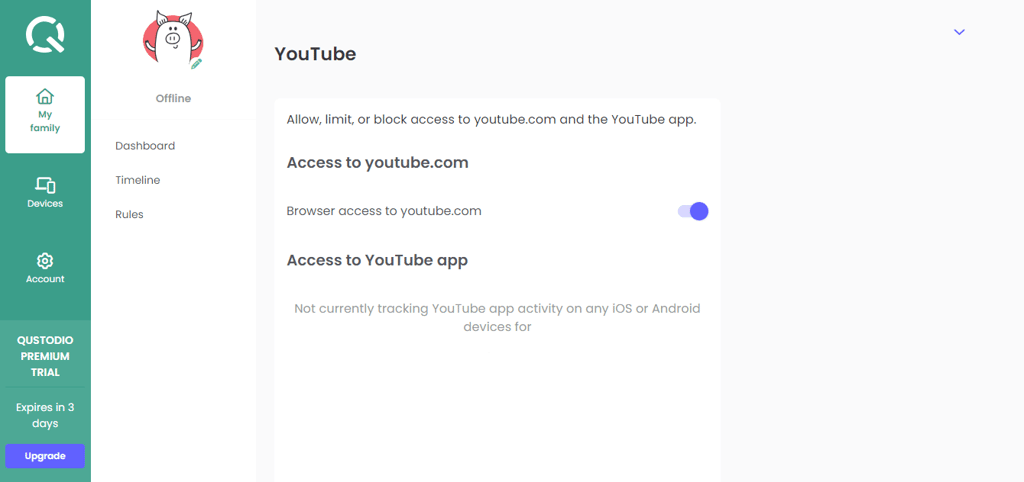 qustodio youtube