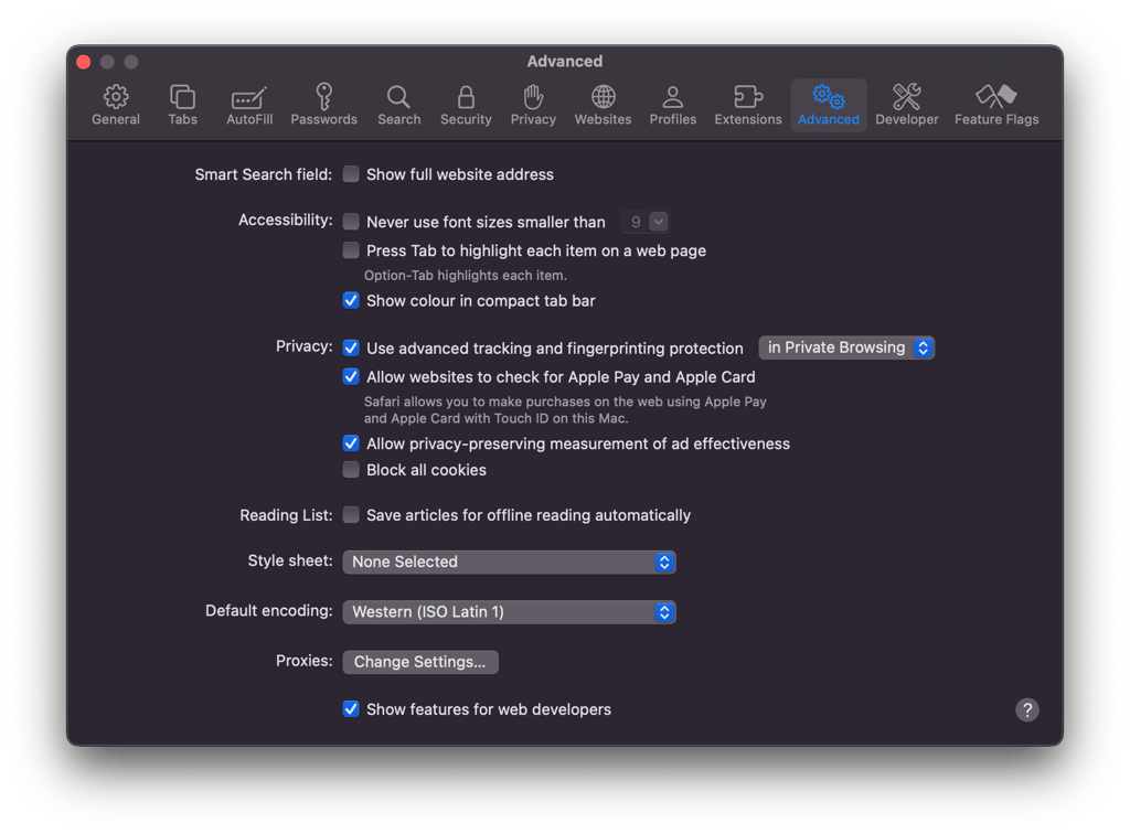 Safari developer