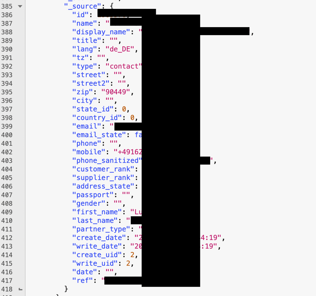 Data leak sample