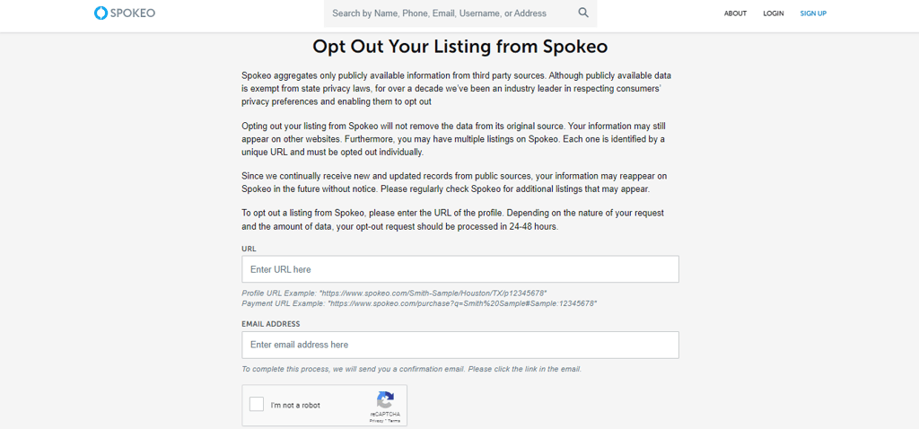 spokeo opt out your listing