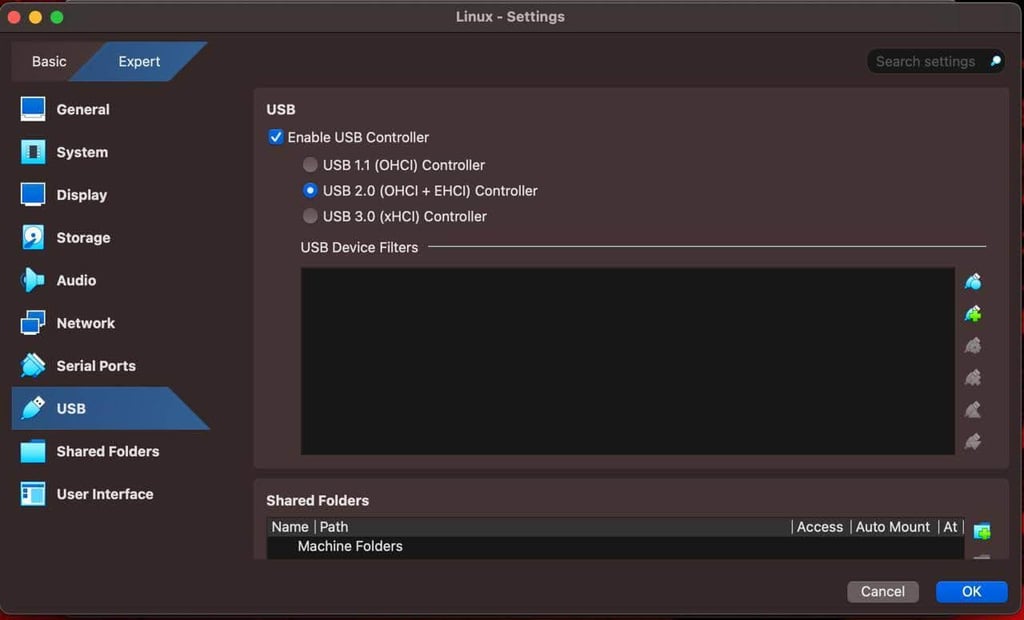 usb section linux