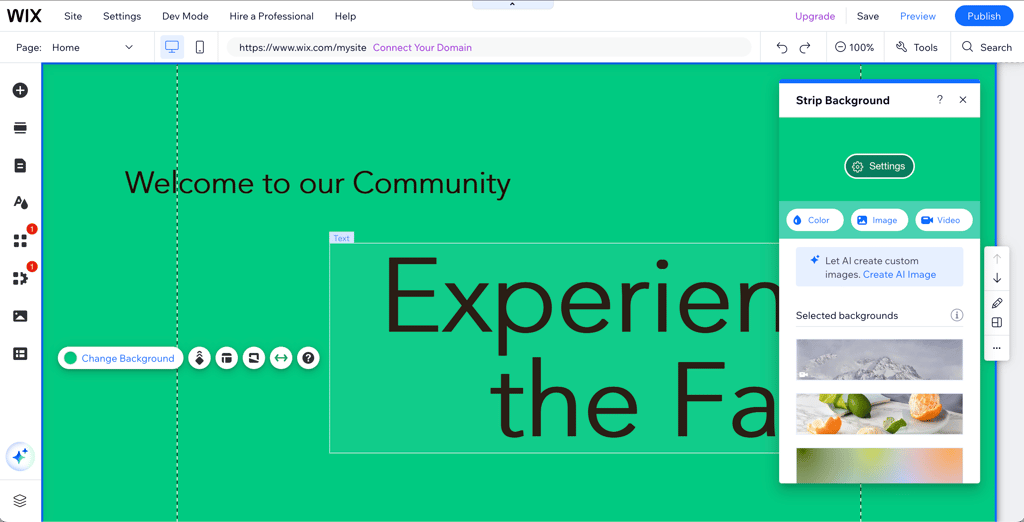 Wix Editor new