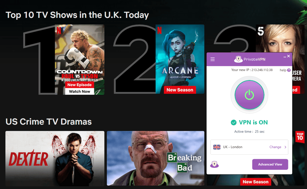 privatevpn-unblocks-netflix