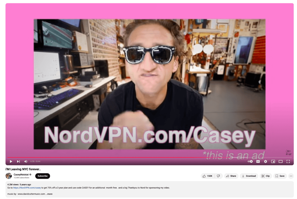 Casey Neistat NordVPN