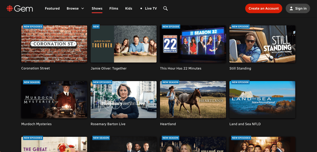 CBC gem app