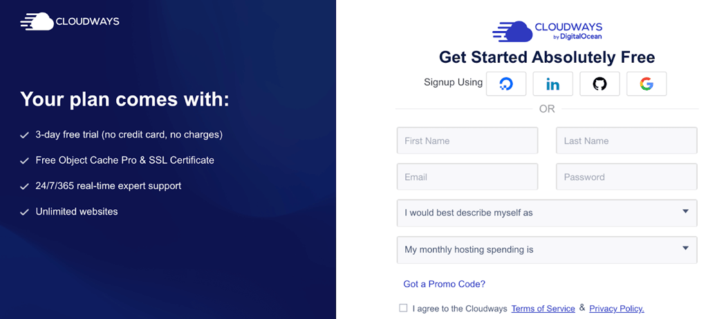 cloudways signup