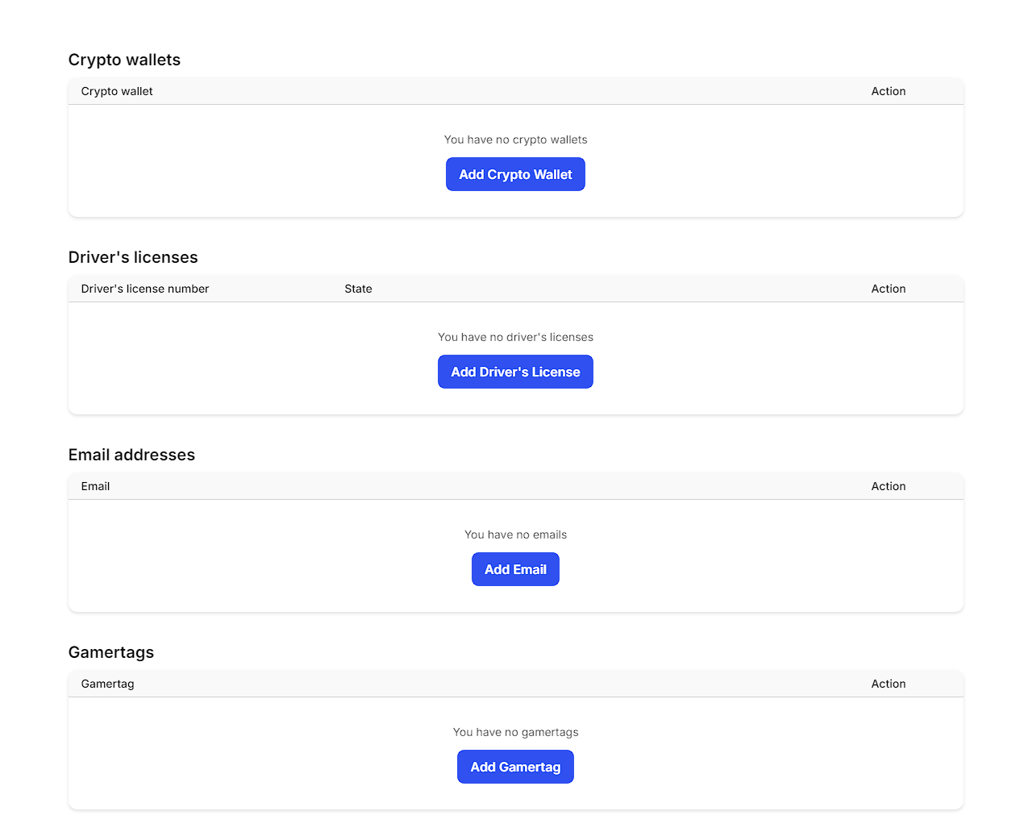 IDShield identity credentials