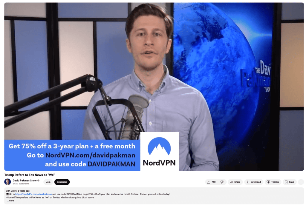 David Pakman NordVPN