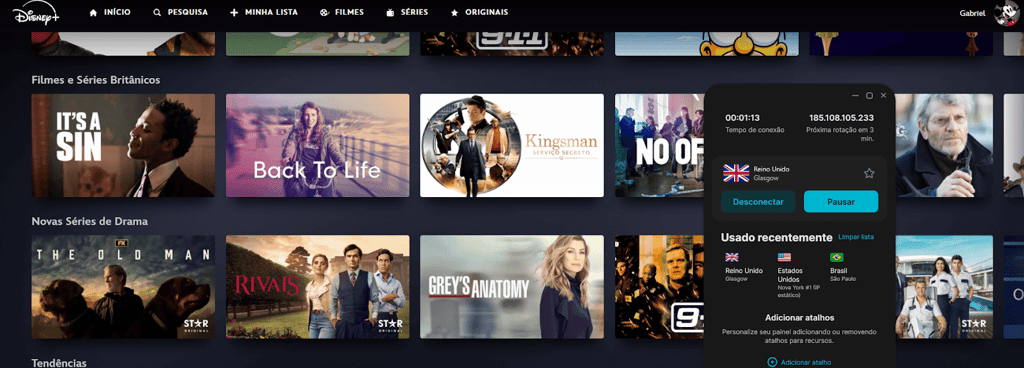 disney plus connected to uk server