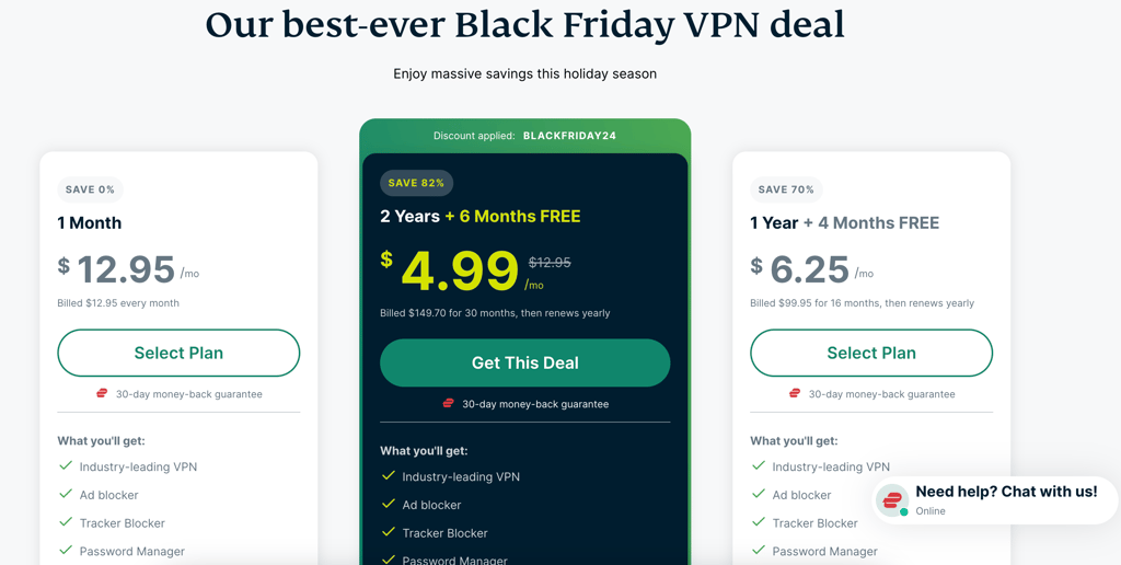 ExpressVPN BF deals