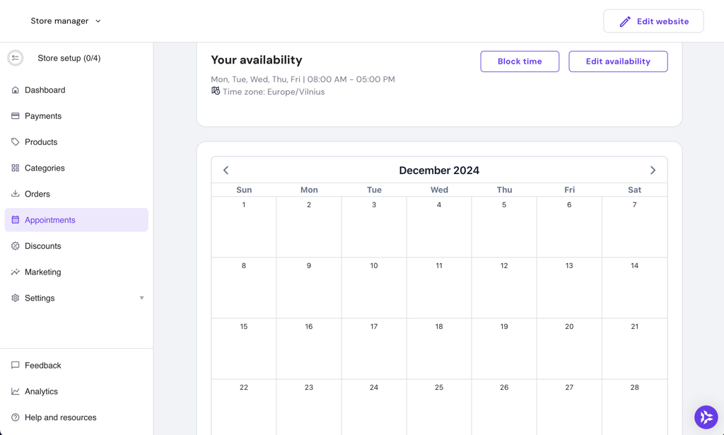 hostinger appointment booking