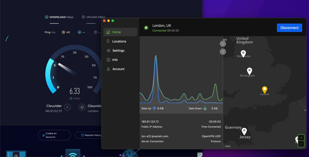 ipvanish speedtest