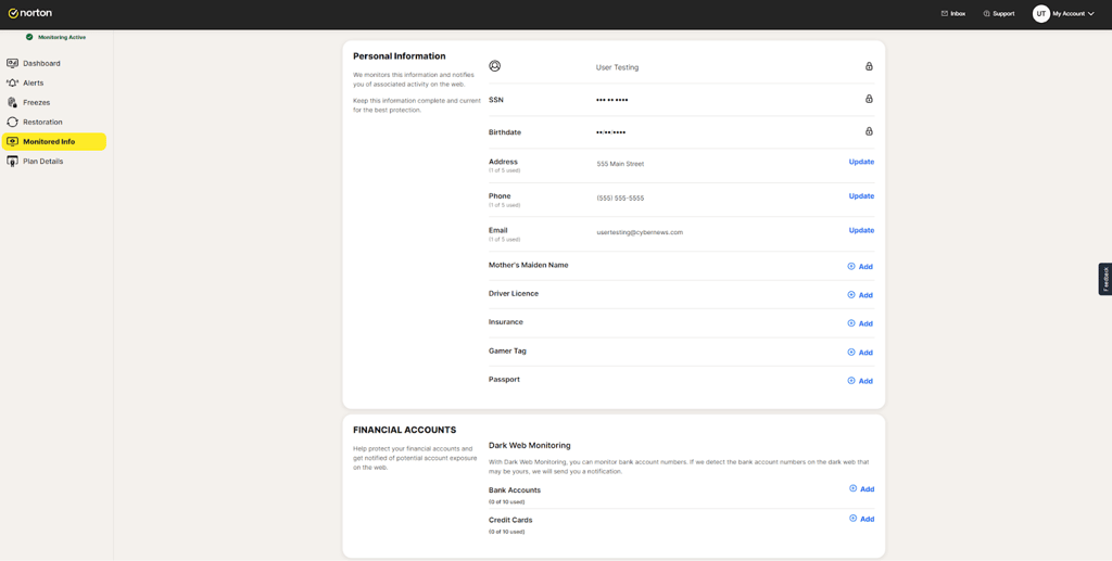 lifelock bank account monitoring