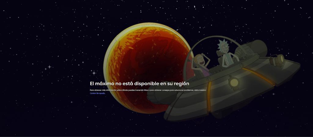 max is not available in your region spanish