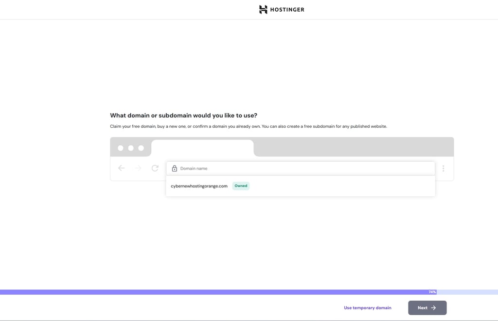 domain-selection-in-Hostinger's-hPanel