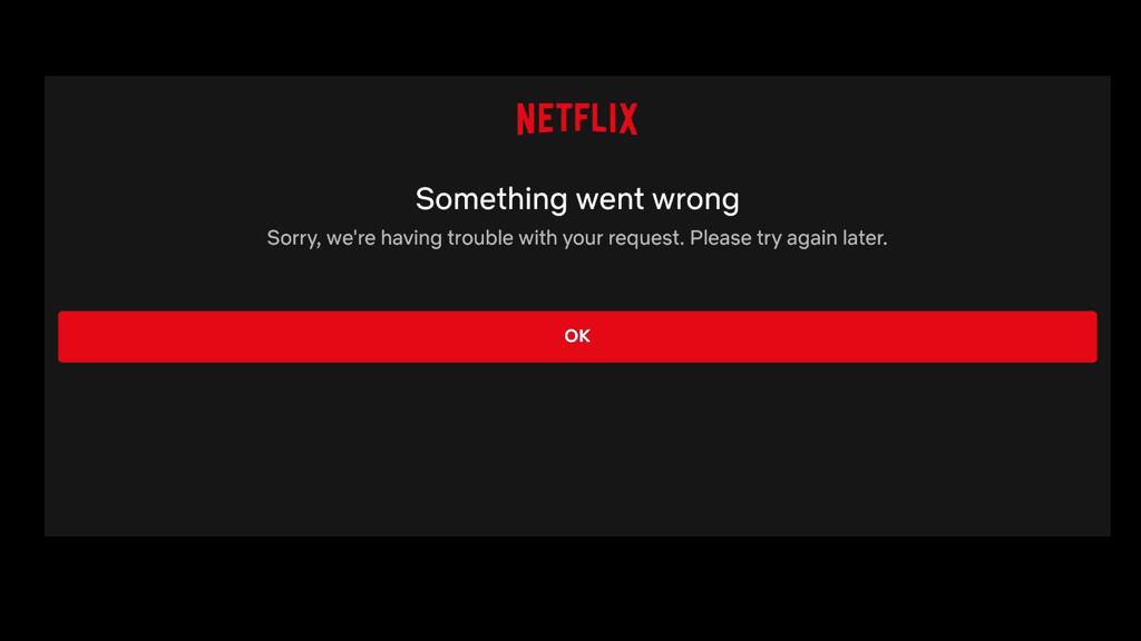 Netflix Fehlermeldung