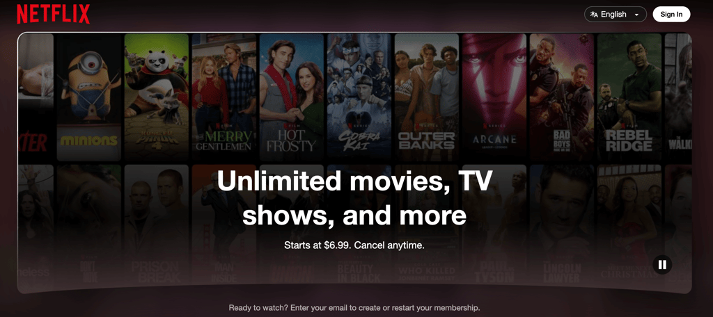 Netflix starting point
