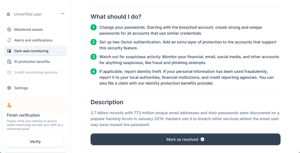 nordprotect steps after id theft