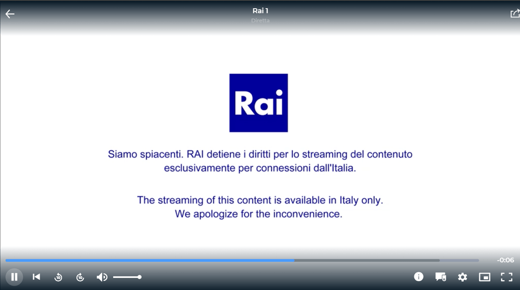 rai error message