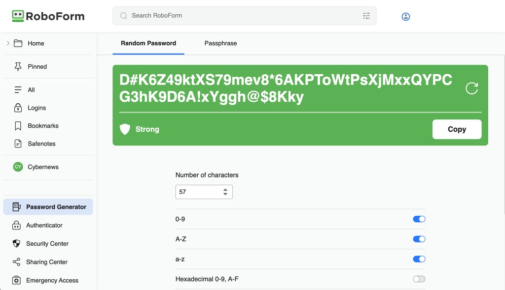 RoboForms Password Generator
