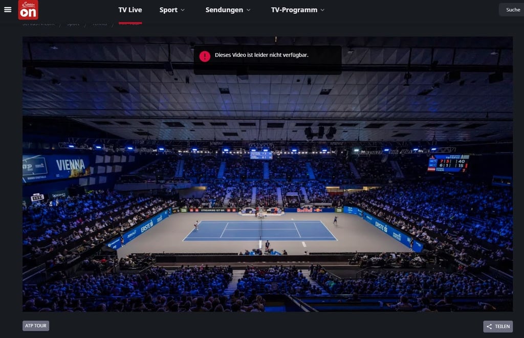 ServusTV Fehlermeldung