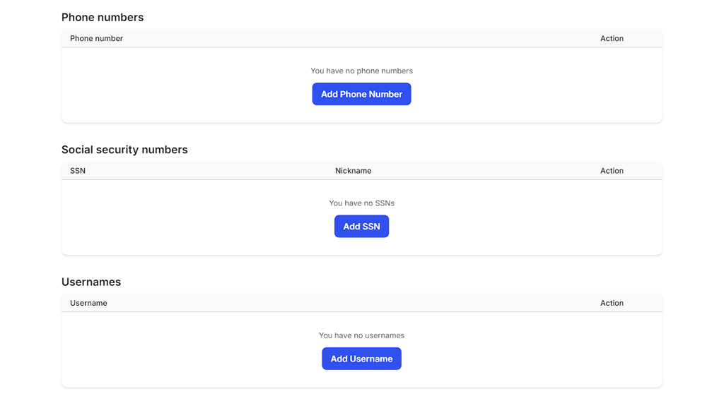Setting usernames
