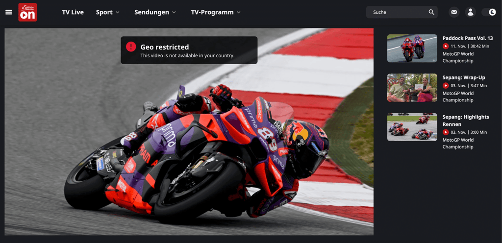 motogp geblockt