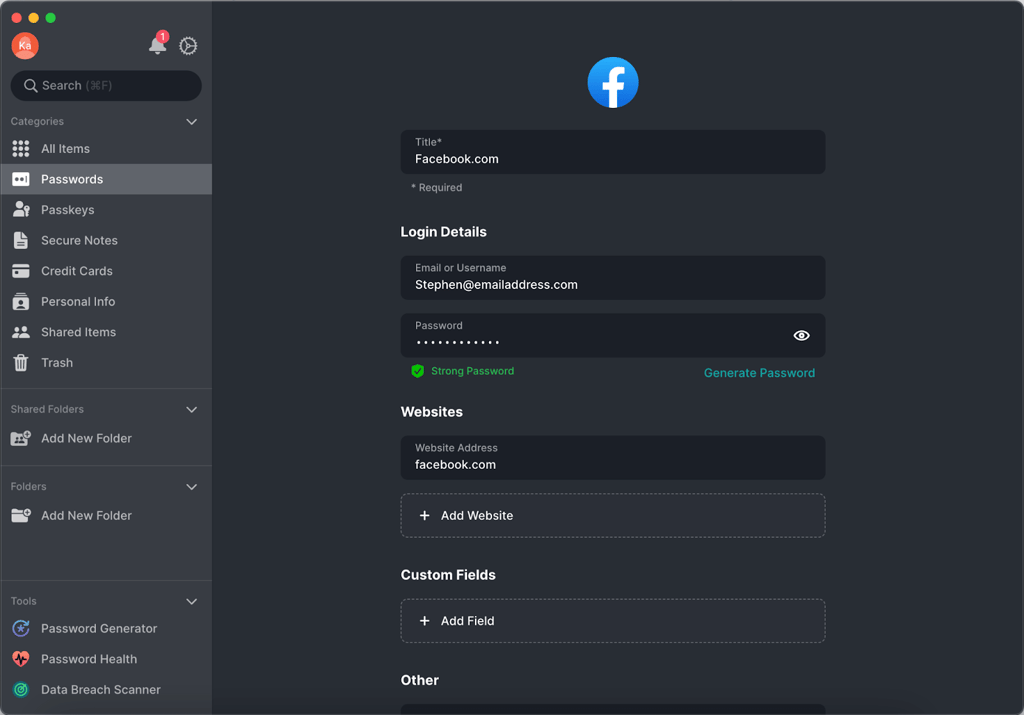 NordPass interface new
