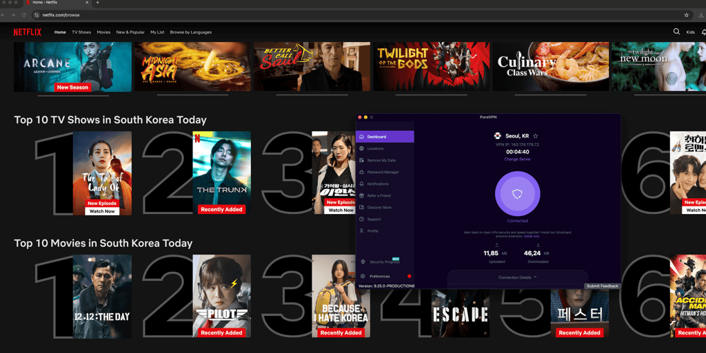 PureVPN South Korean Servers