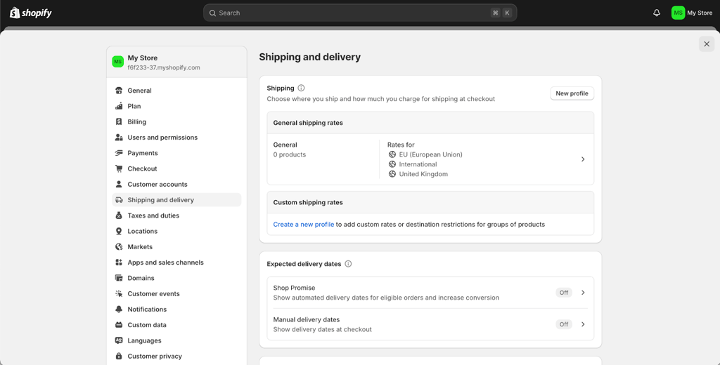 Shopify shipping and delivery tools
