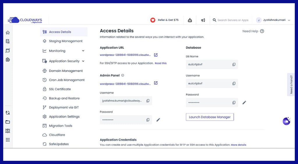 Cloudways access