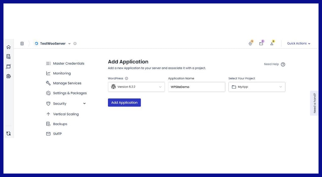 Cloudways application