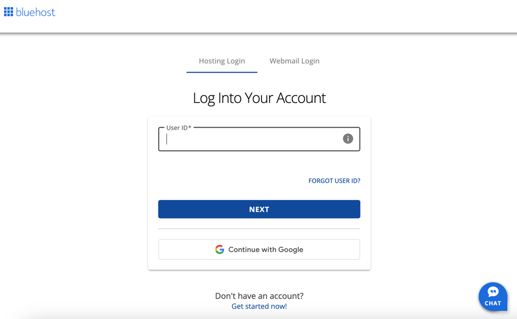 bluehost-login