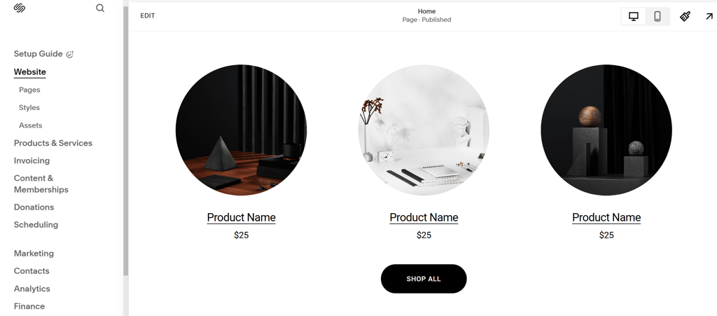 squarespace-setup-editor