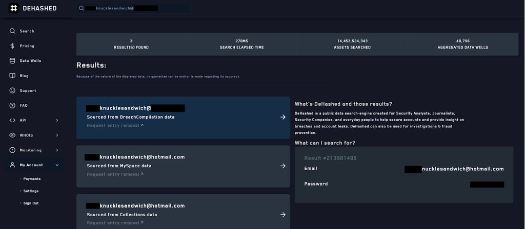 Dehashed OSINT