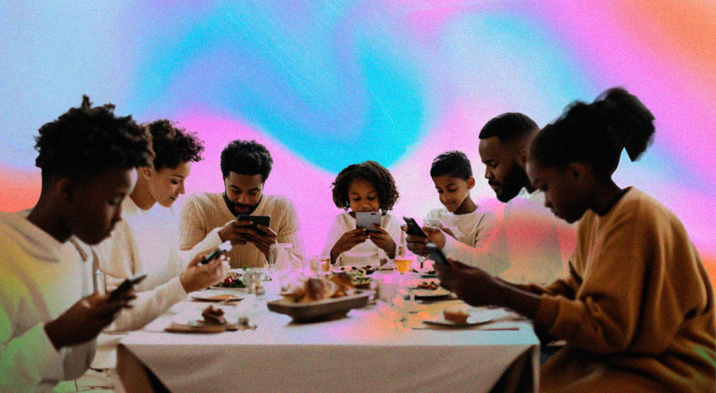 People scrolling on their phones