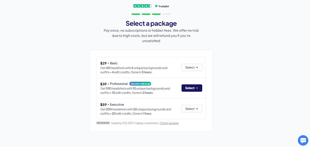 headshot pro select package