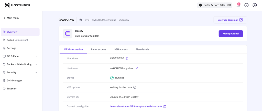 hostinger hpanel