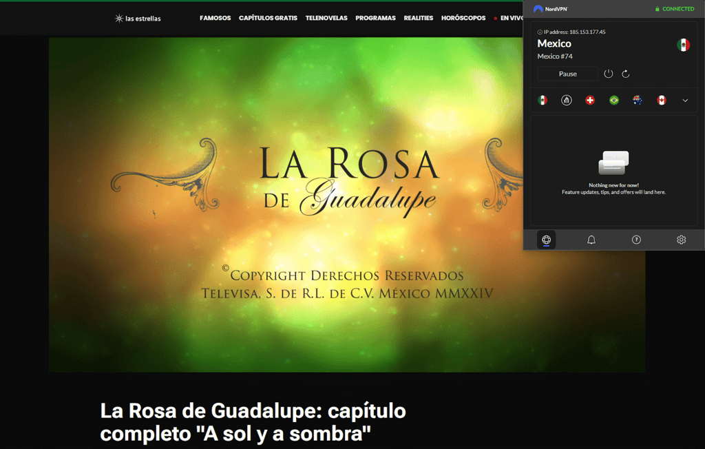 las estrellas streaming la rosa with vpn