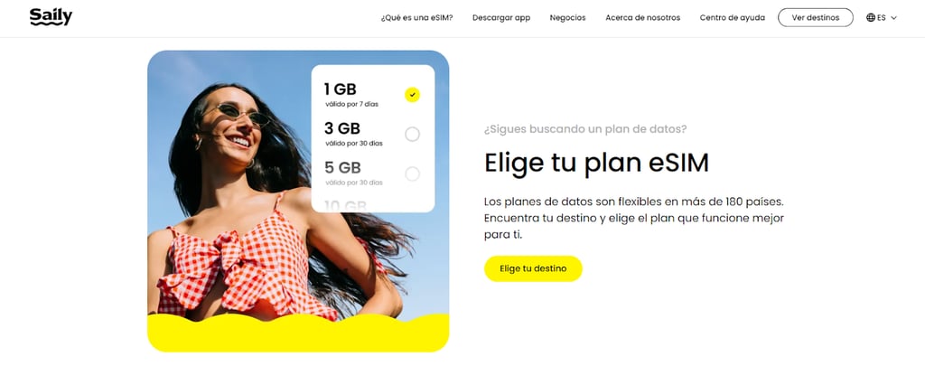 saily select plan in spanish