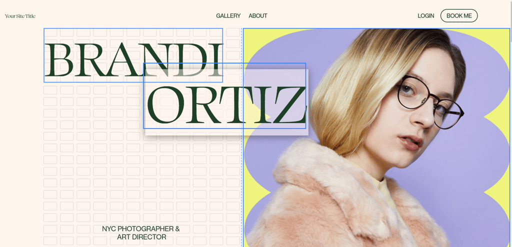 Squarespace web builder editor grid