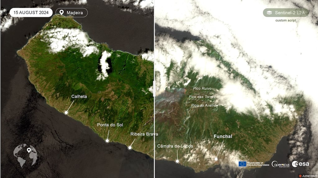 Tracking wildfire in Madeira