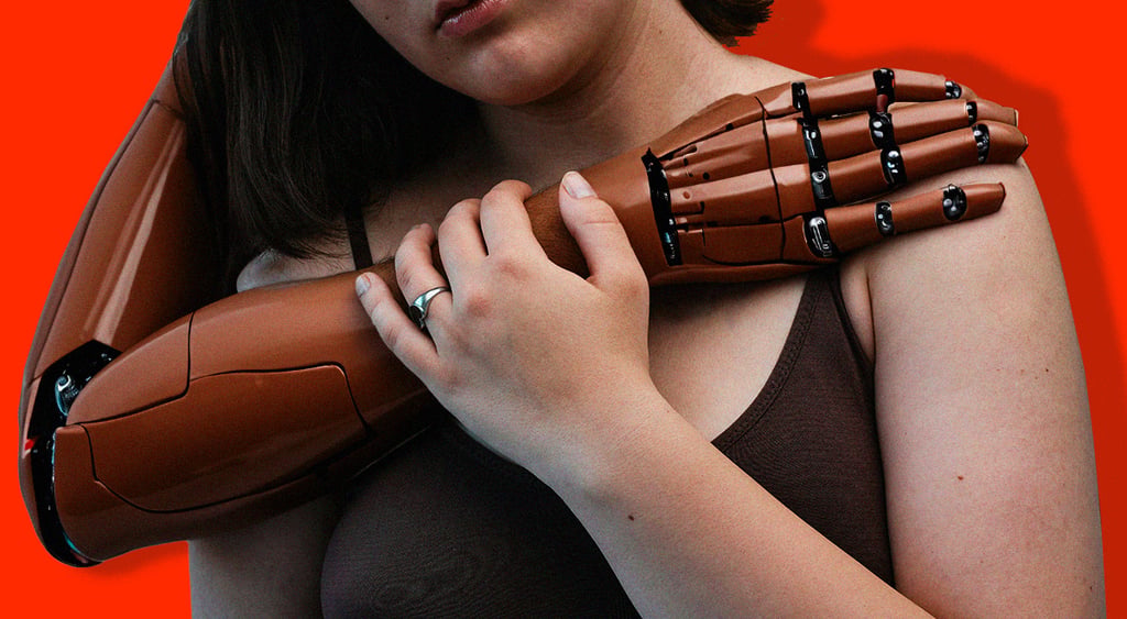 Woman-and-robot