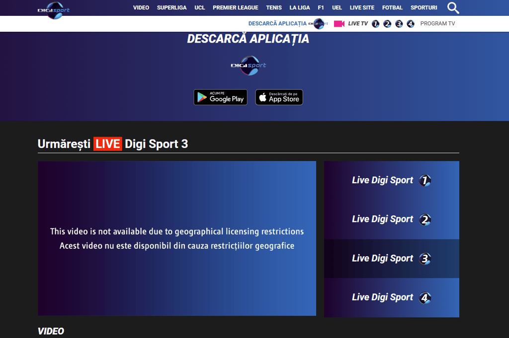 Digisport-error