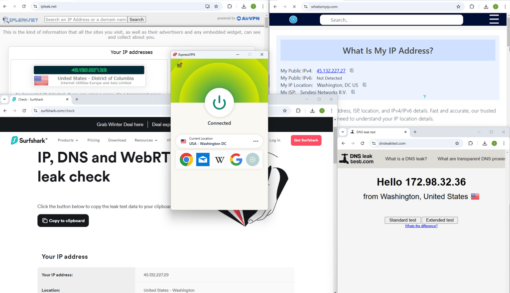 ExpressVPN new leak test