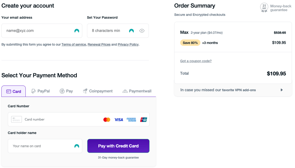 Purevpnpaymentpage