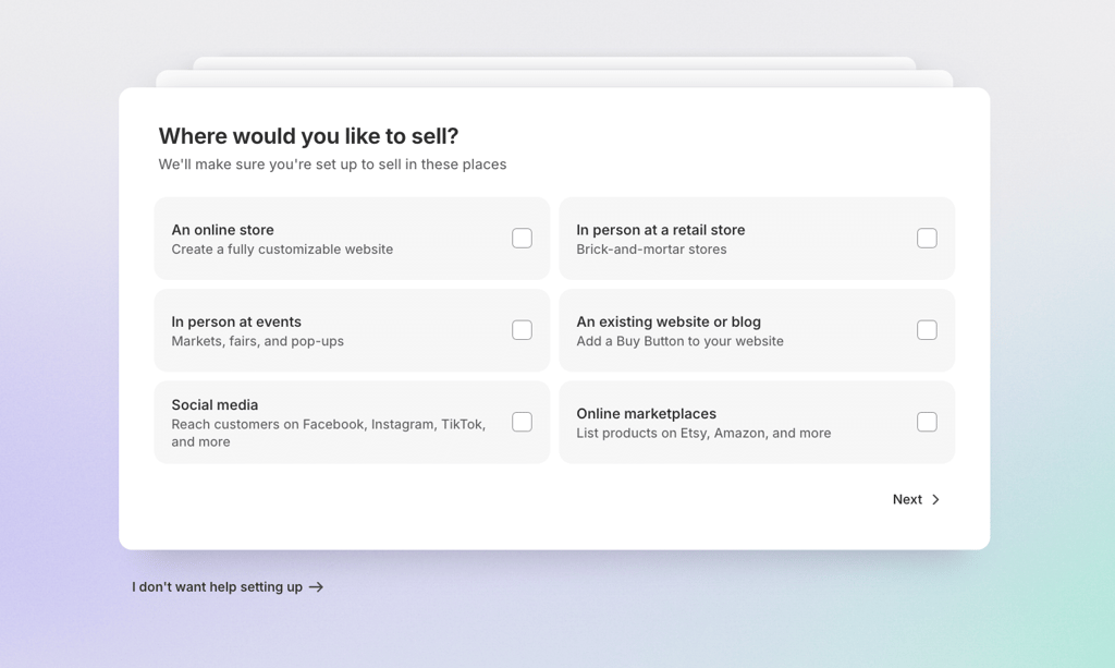 Shopify’s AI web builder assistant