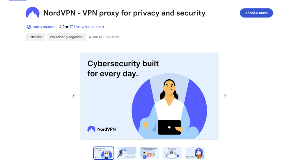 add to brave nordvpn